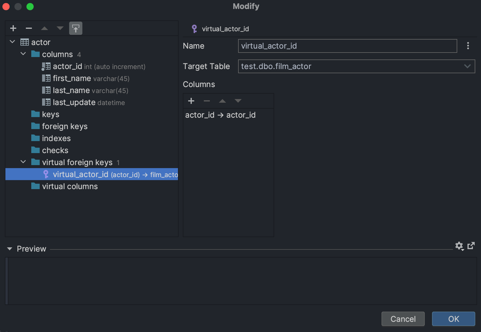 datagrip not showing tables