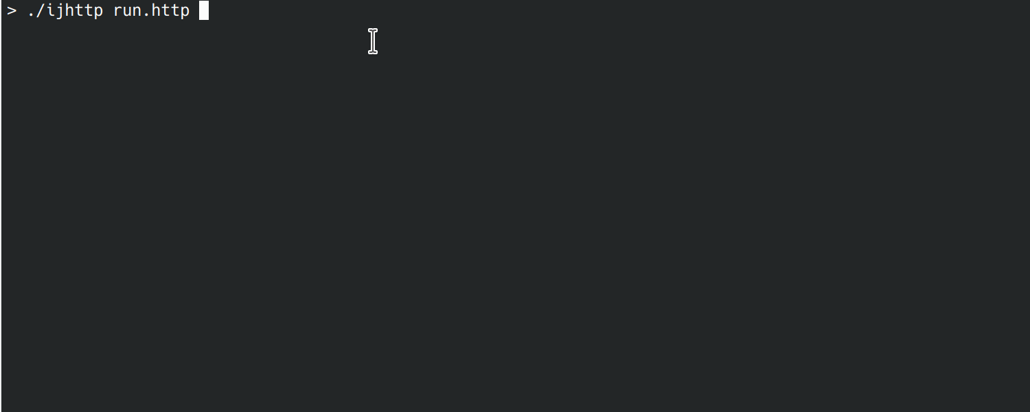 Running ijhttp in a terminal