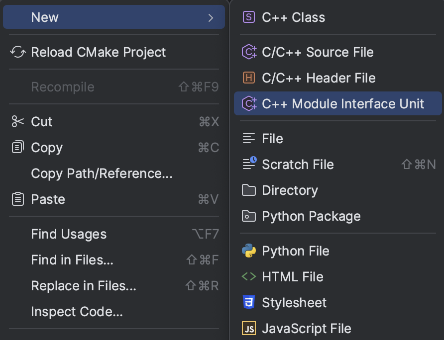 New C++20 module action