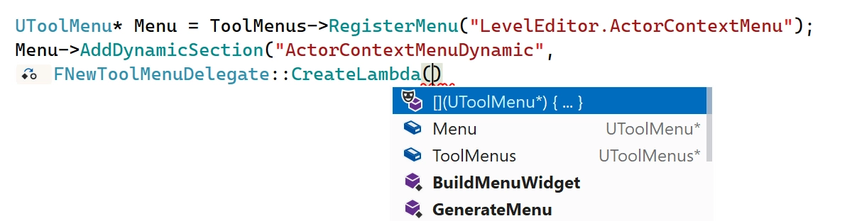 Unreal Engine lambdas