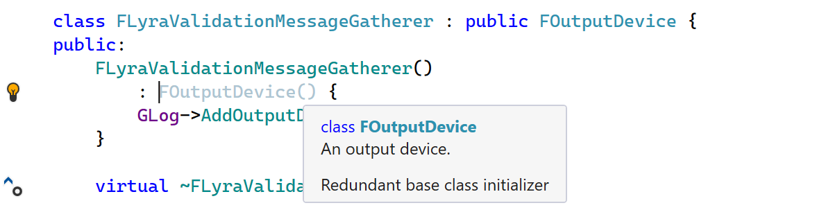 Redundant base class initializer