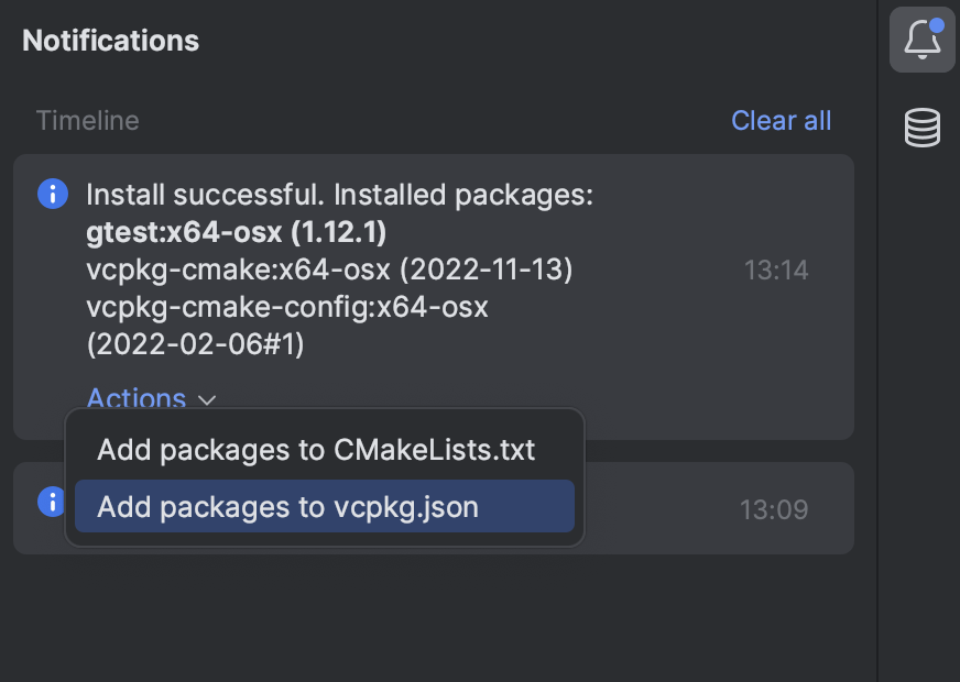 Vcpkg notifications