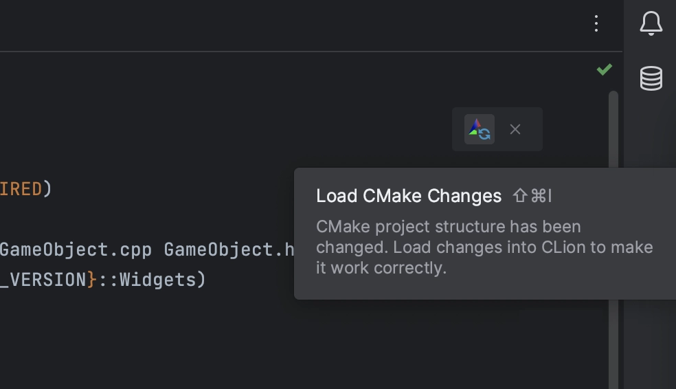 CMake notification