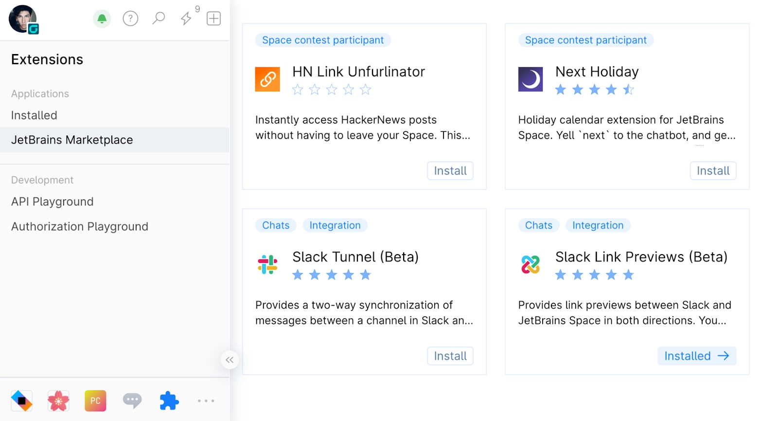 JetBrains Space Marketplace