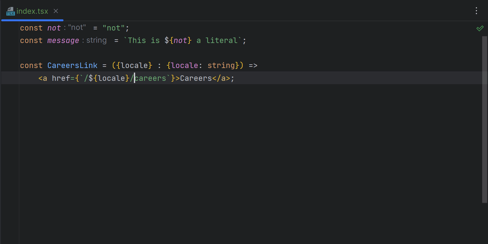 using the new convert strings to template literals working