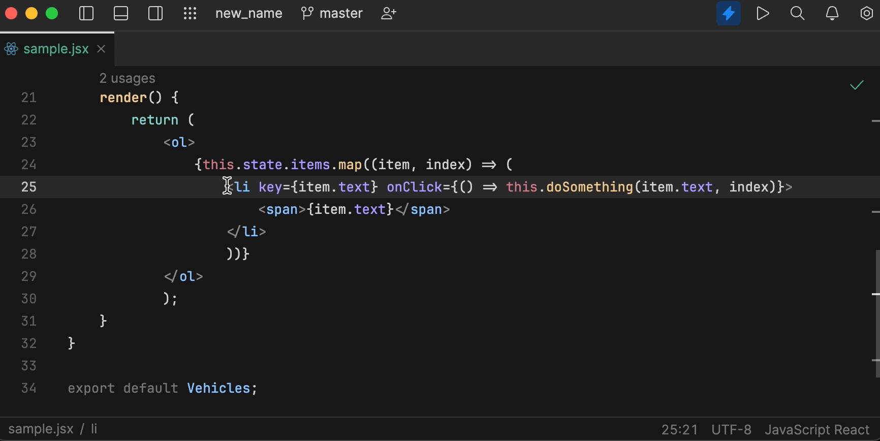 Fleet 1.17: Commenting the JSX code