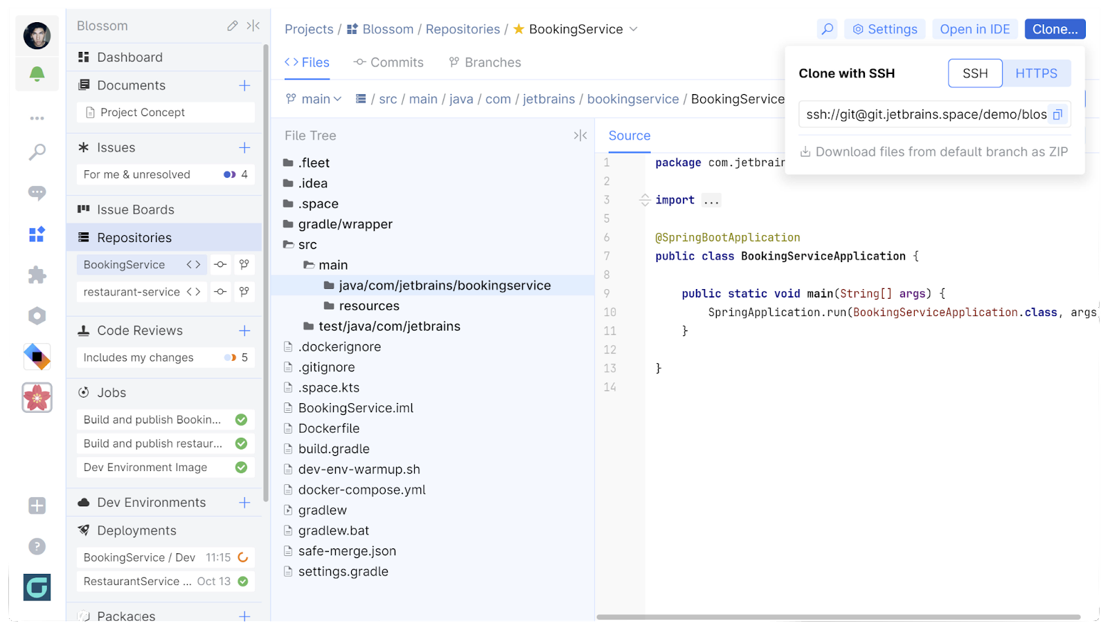 Clone your repository 