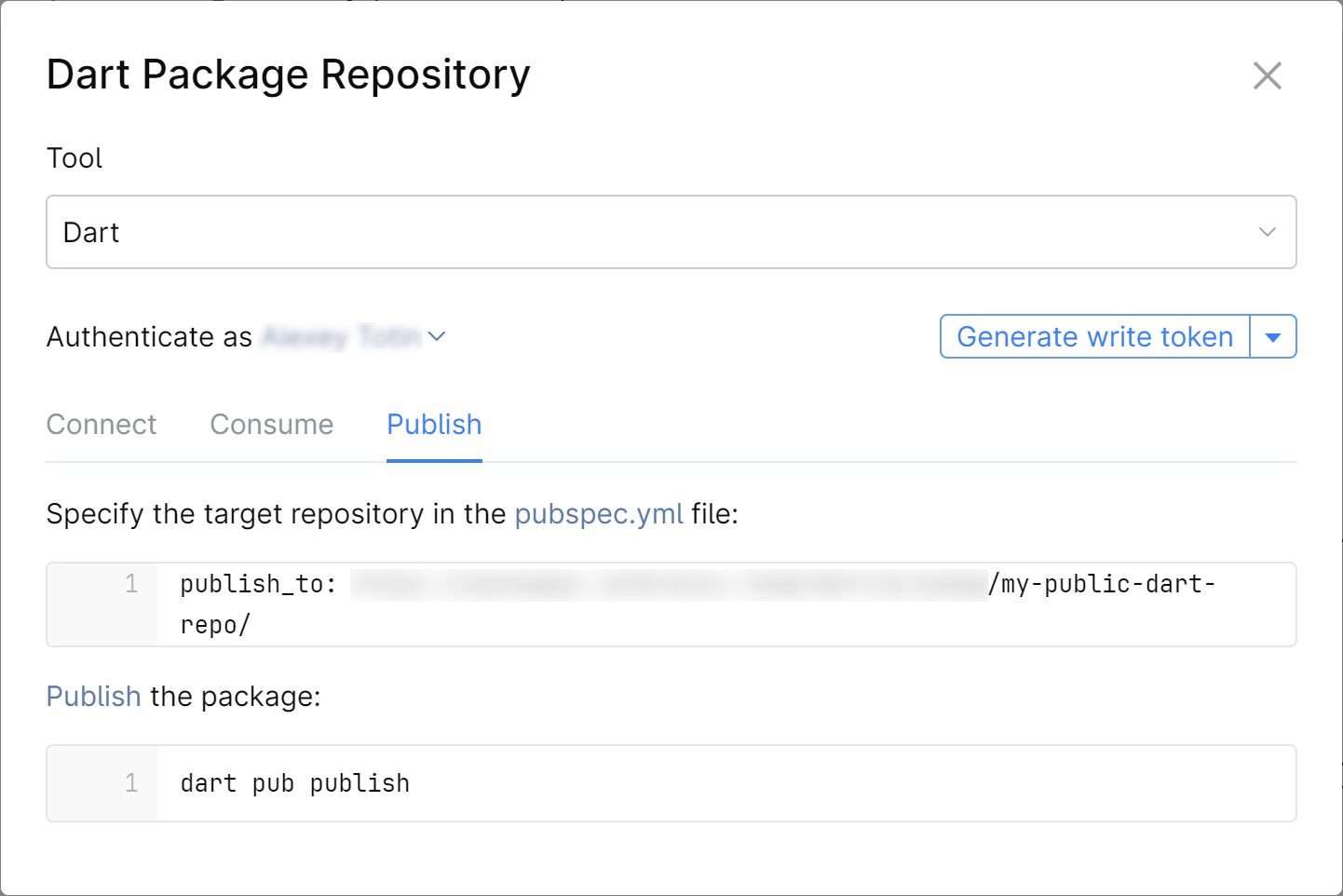 Publish a package repository