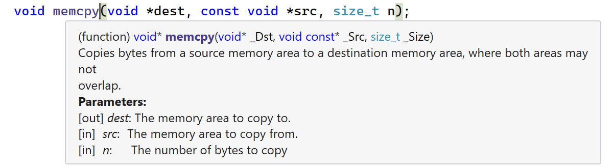 Doxygen parameter direction