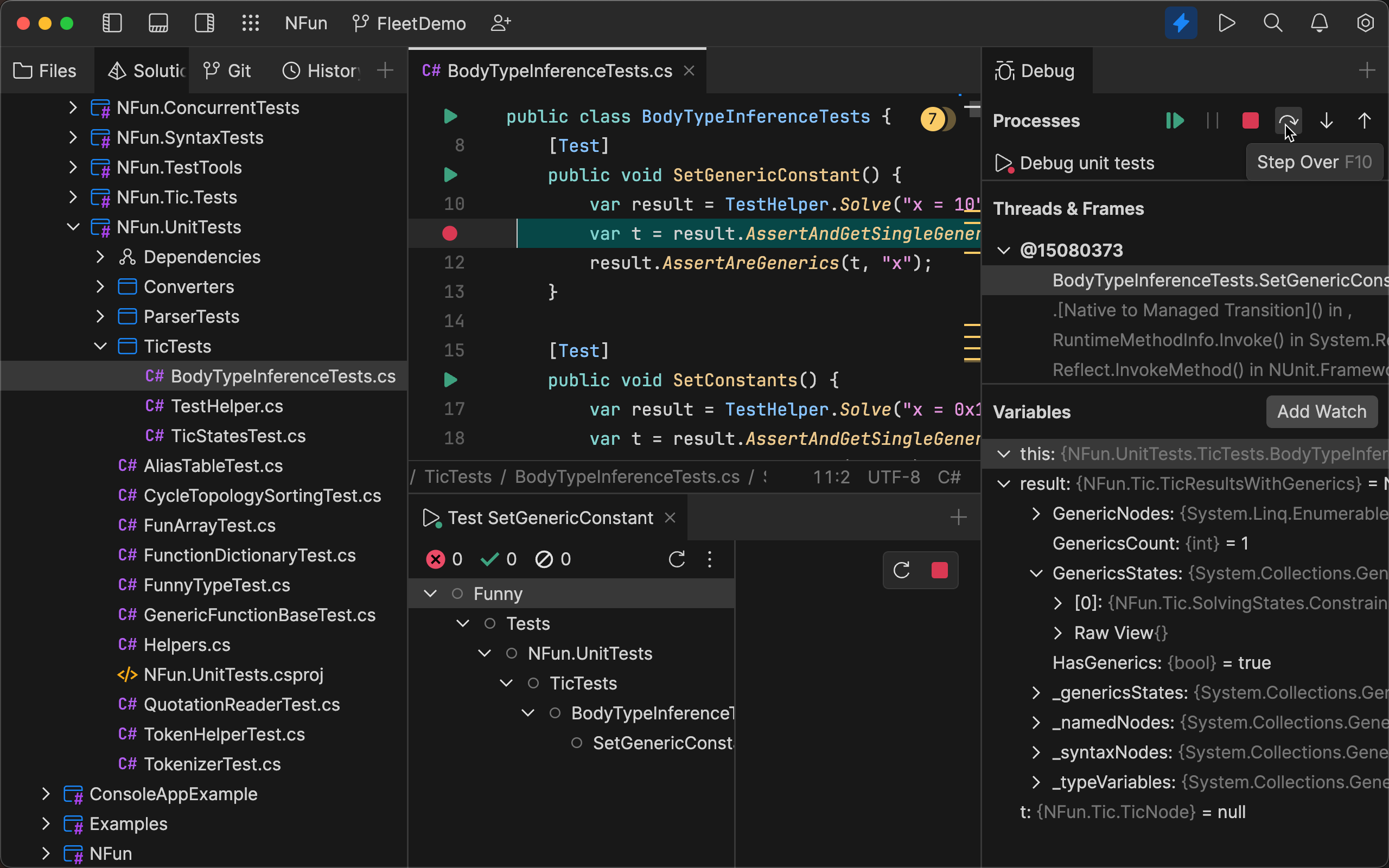 C# Support in Fleet: Solution View, Unit Testing, and More!