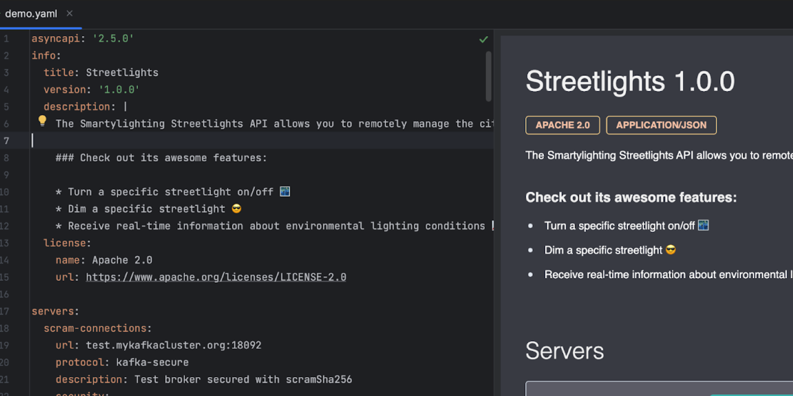 Showing schema validation with the Editor Preview pane