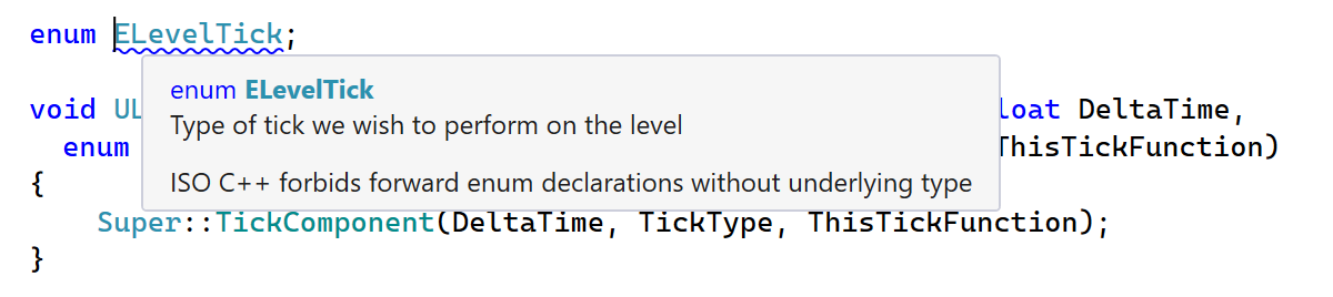 ISO C++ forbids forward enum declarations without underlying type