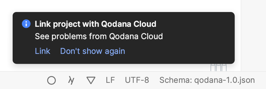 Rider Qodana Project Link Notification