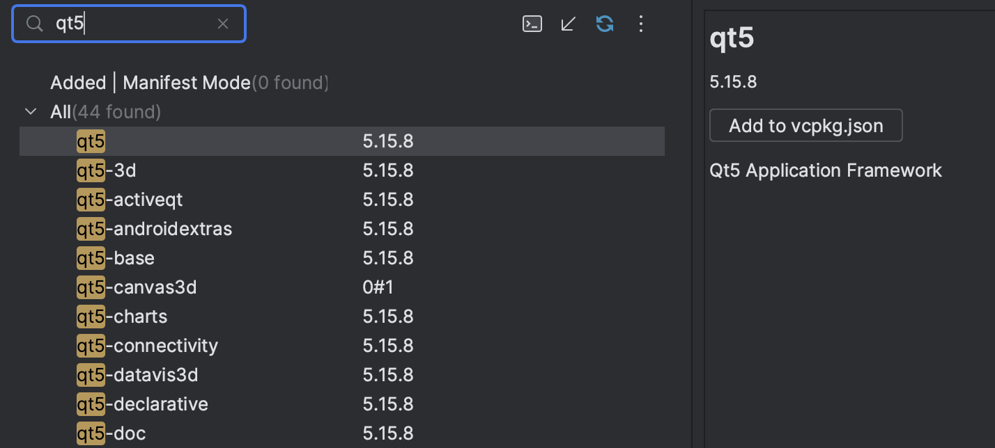 Adding package in manifest mode