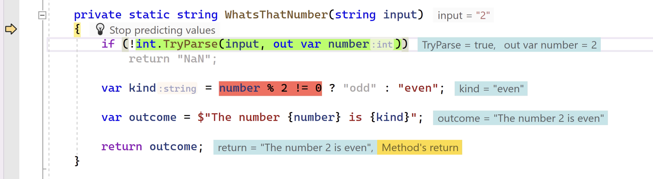 Easy Example for Predictive Debugging