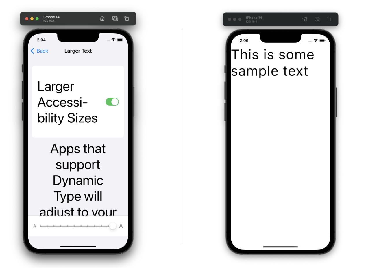 Dynamic Type feature on iOS in Compose Multiplatform (large text)