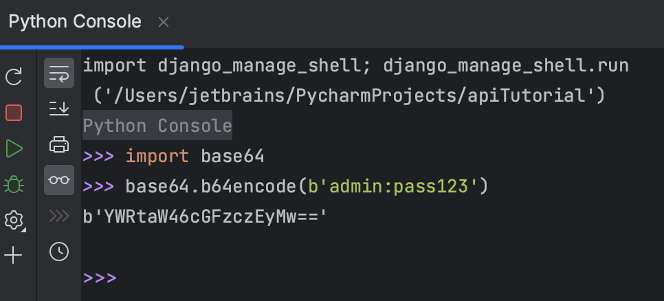 Encoding the username and password for basic authorization