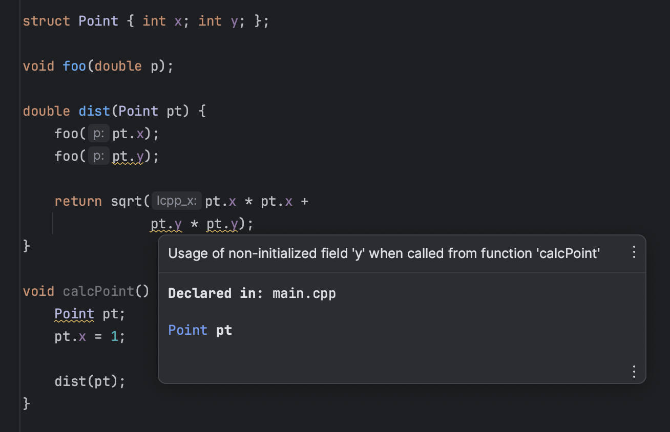 Non-initialized fields