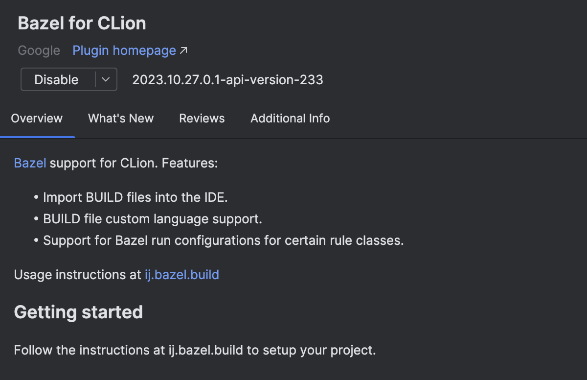 Bazel for CLion