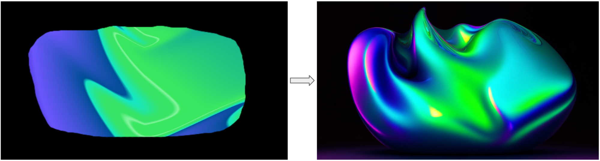 CPPN → Stable Diffusion pipeline with manually edited CPPN image