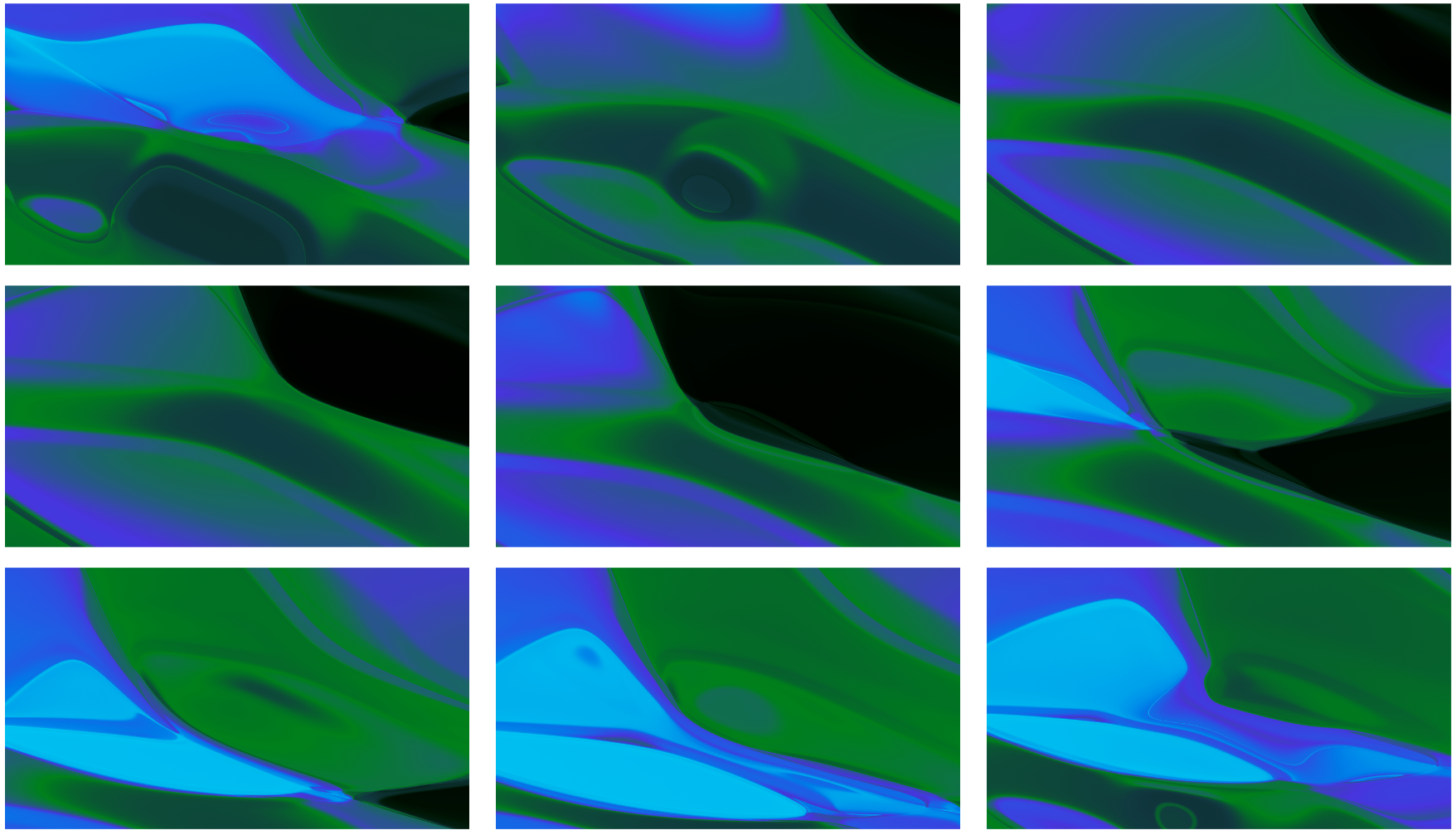 Sample frames of a CPPN animation video