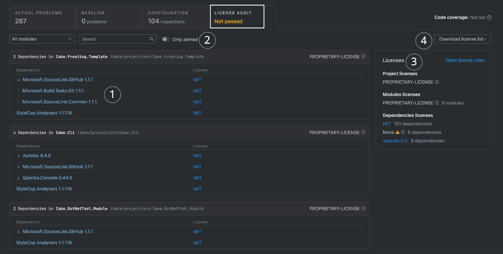 License Audit Qodana