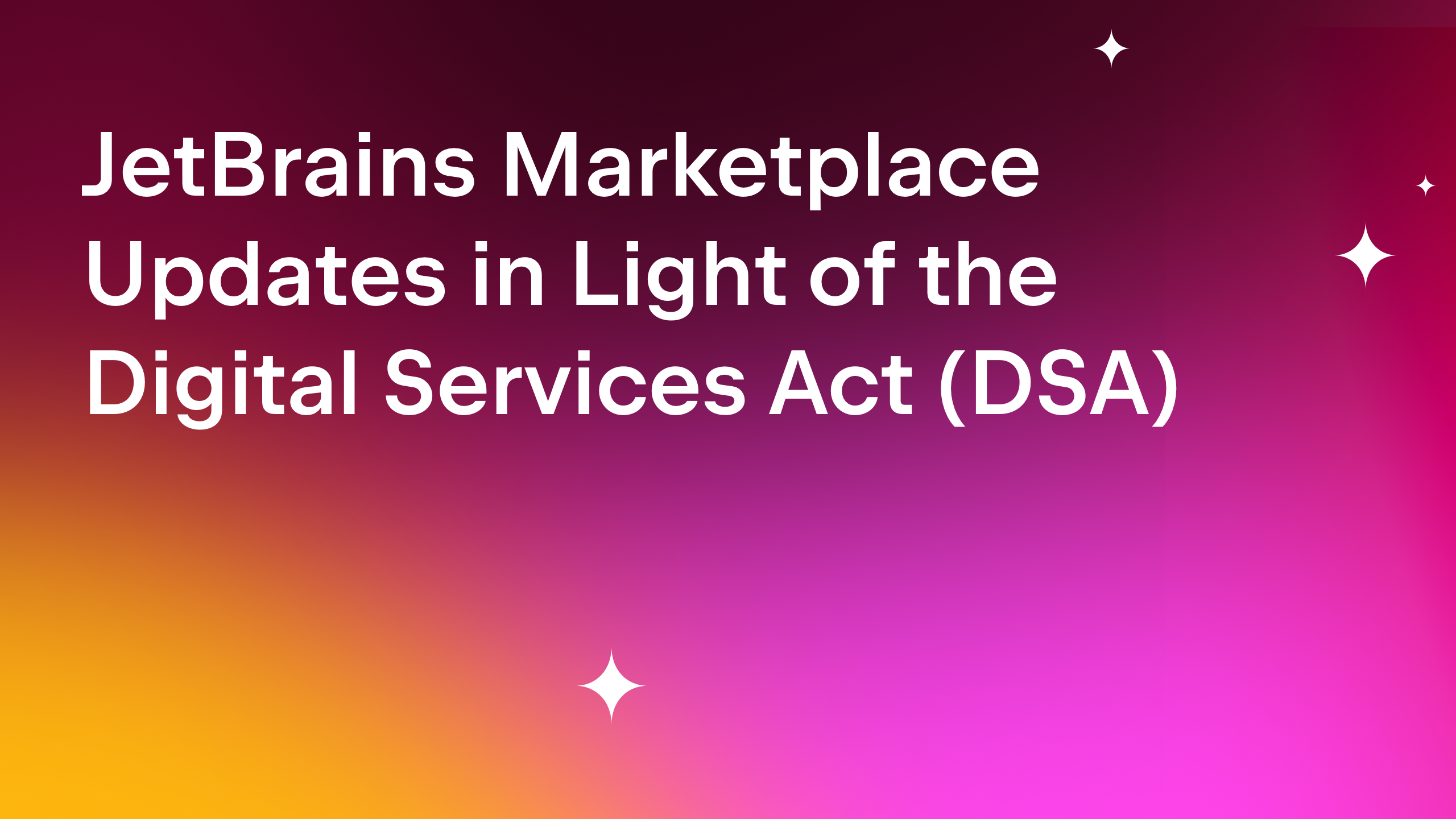 JetBrains Marketplace updates DSA