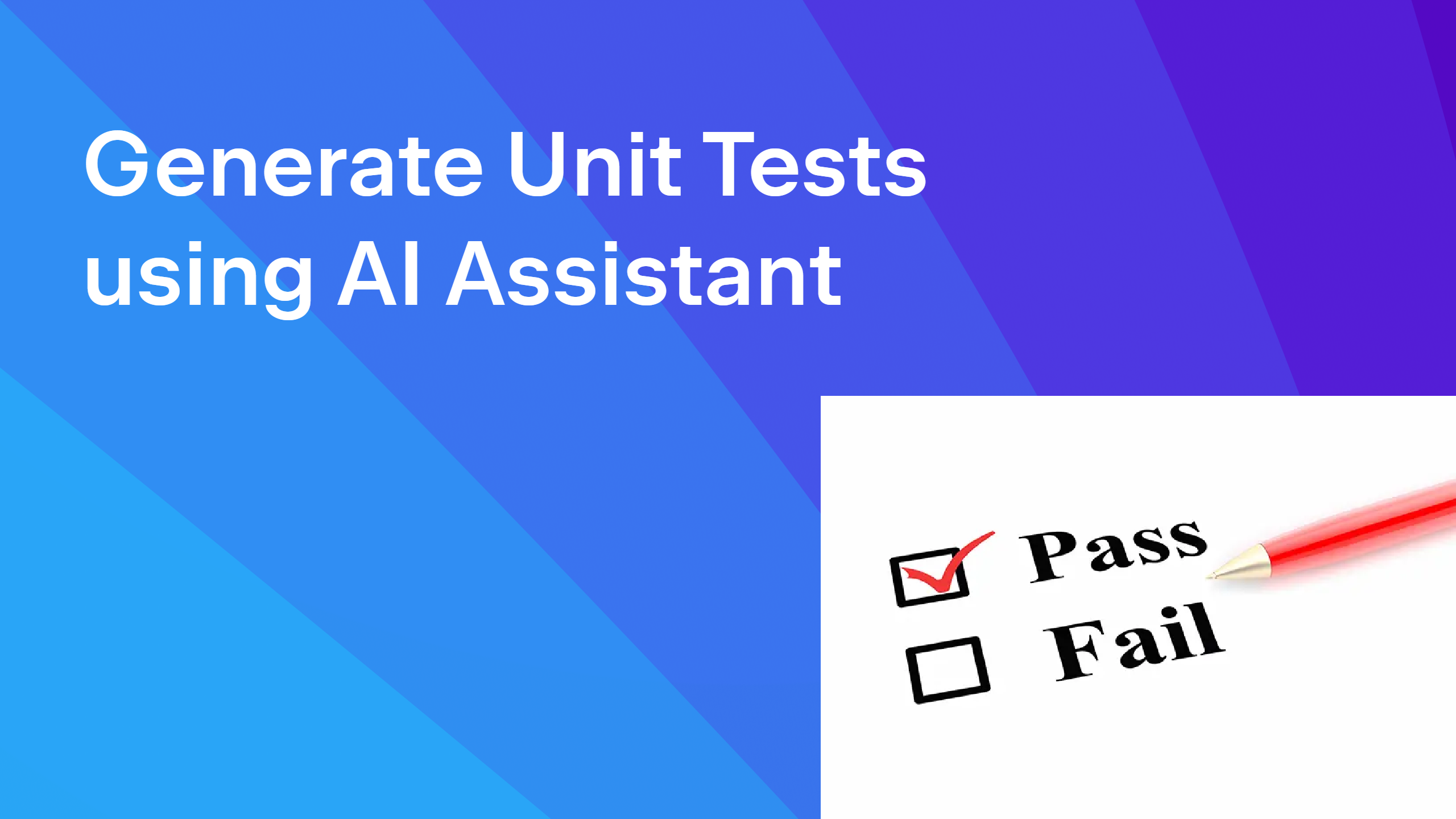 Generate unit tests using AI Assistant
