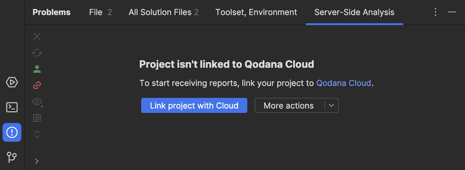 Linking a Qodana project in the IDE