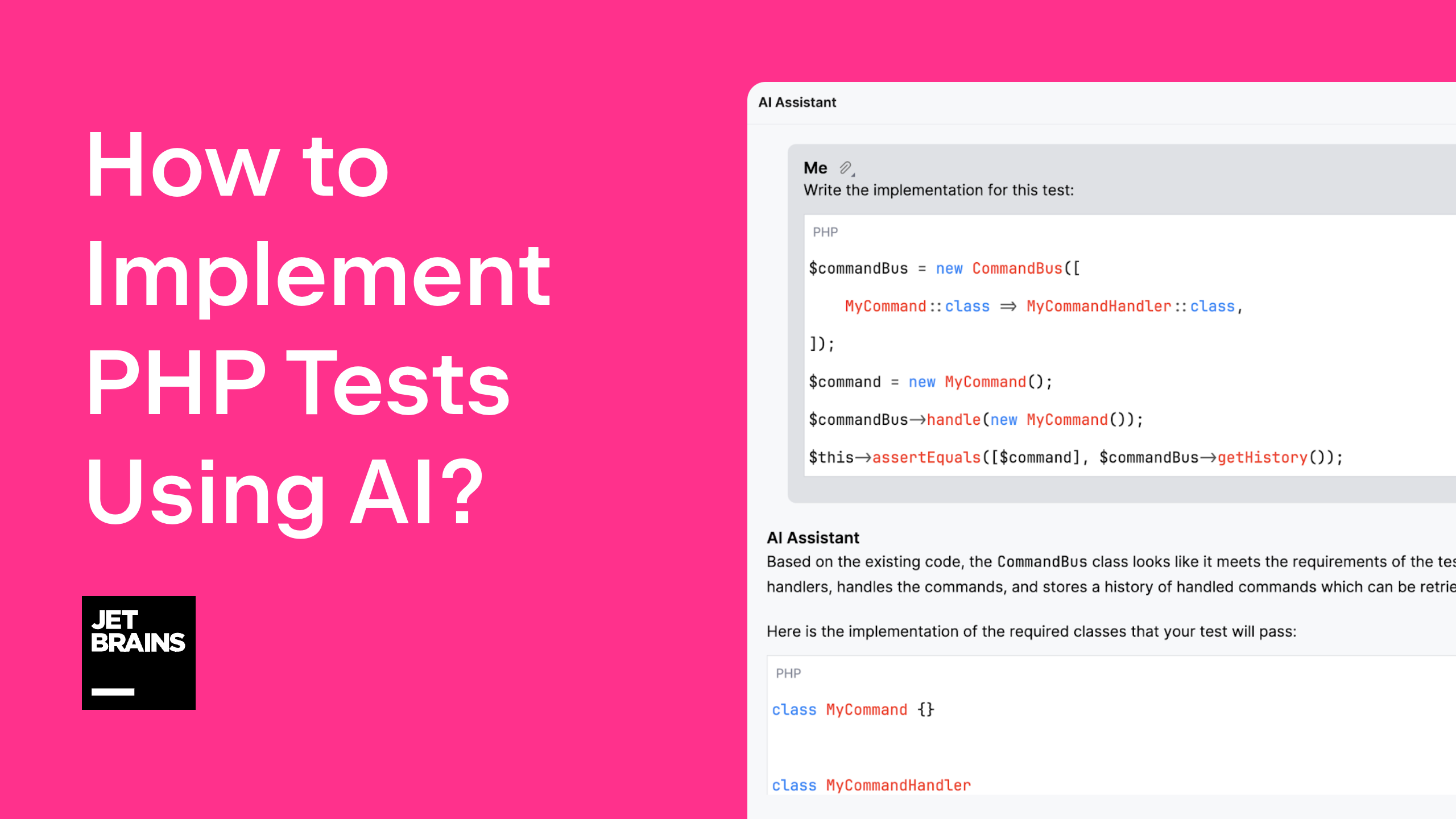 AI for PHP: How to Make AI Assistant Generate Test Implementations