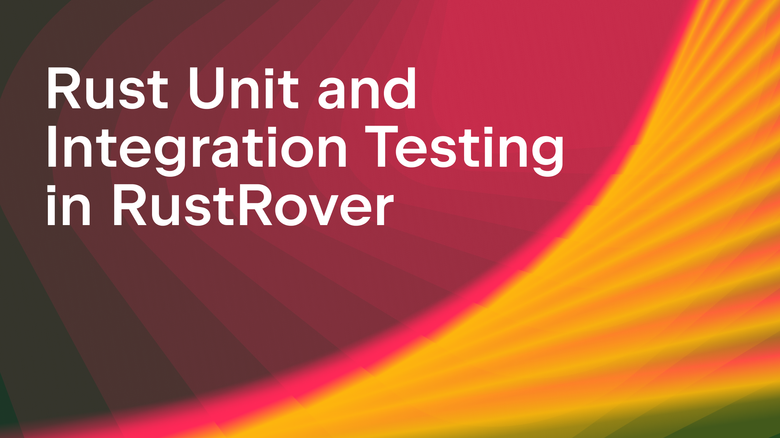 Rust Unit and Integration Testing in RustRover