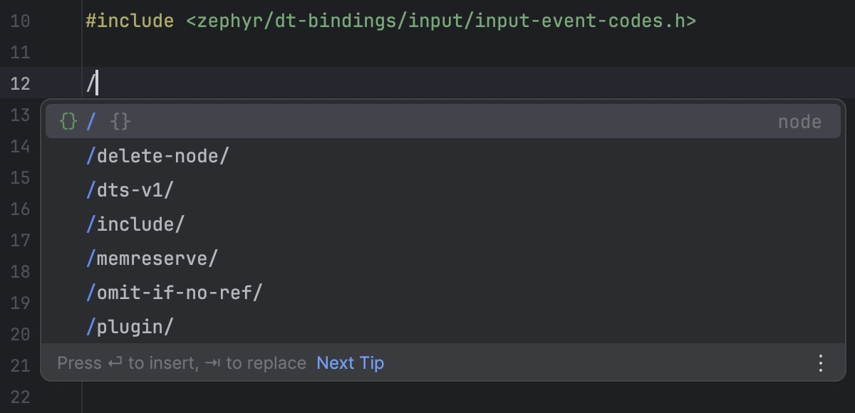 Device tree root completion