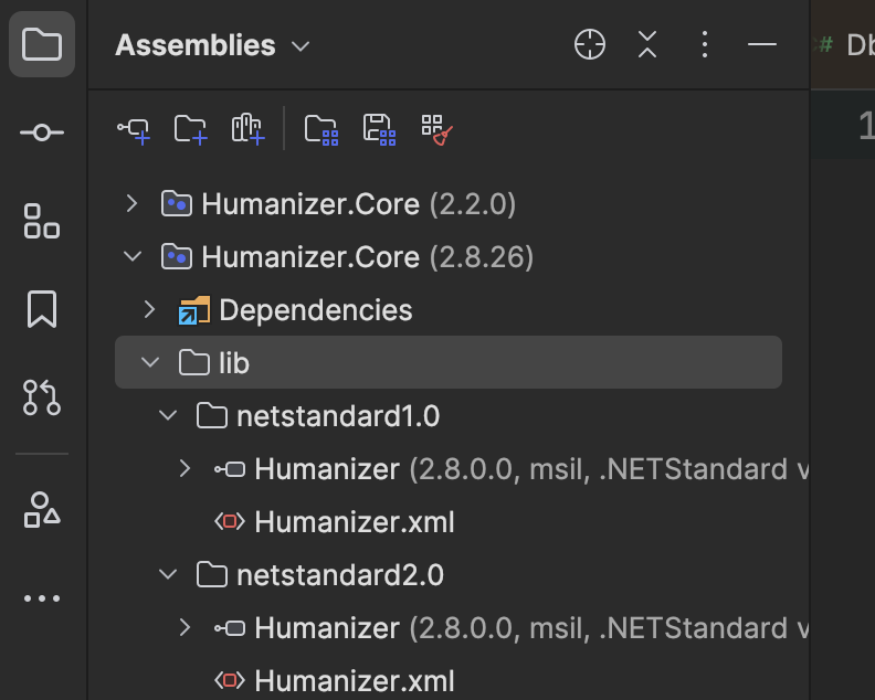Assembly Explorer showing a NuGet Package