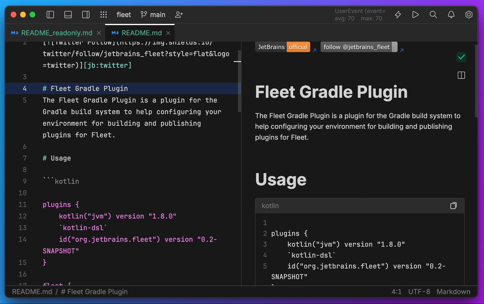 Fleet 1.38: shortcut reopen previously closed tabs