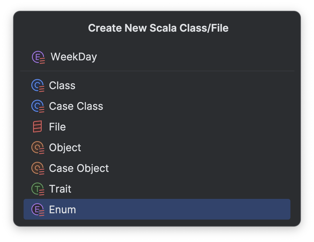 New enum file icons