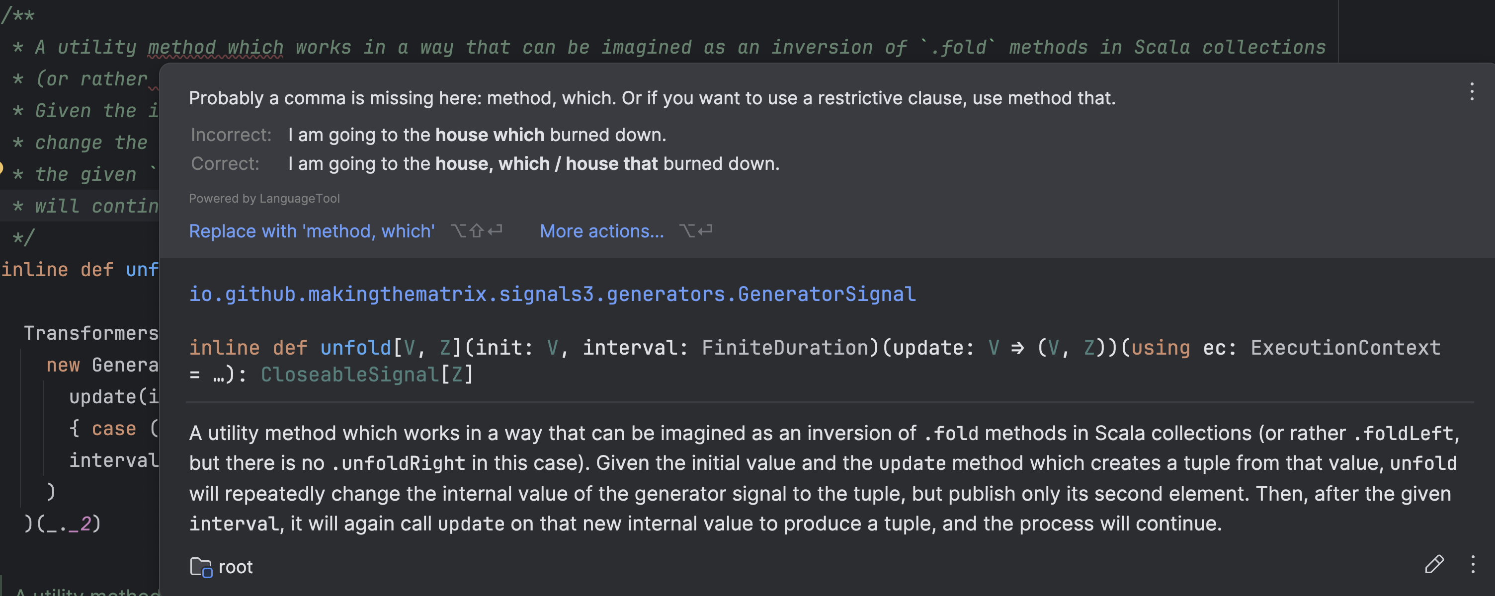 Grazie Plugin helps you write documentation