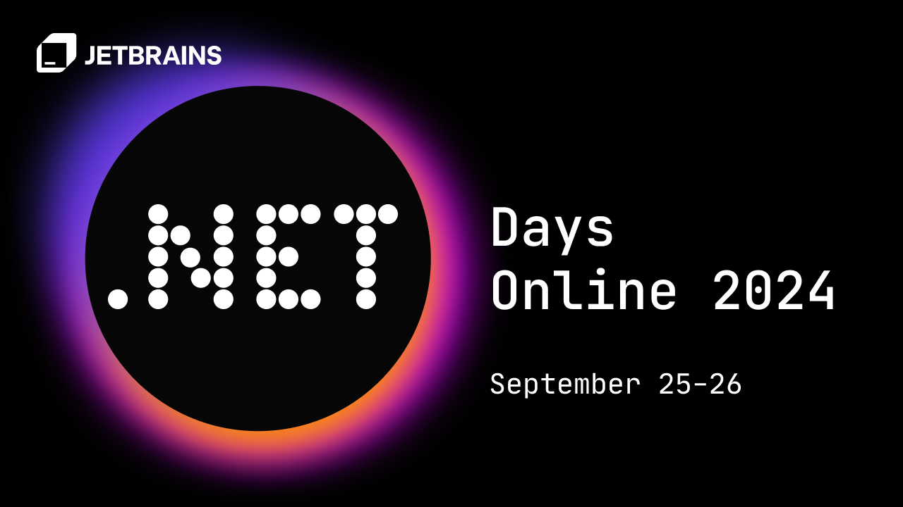 加入我们，参加JetBrains .NET Days Online 2024