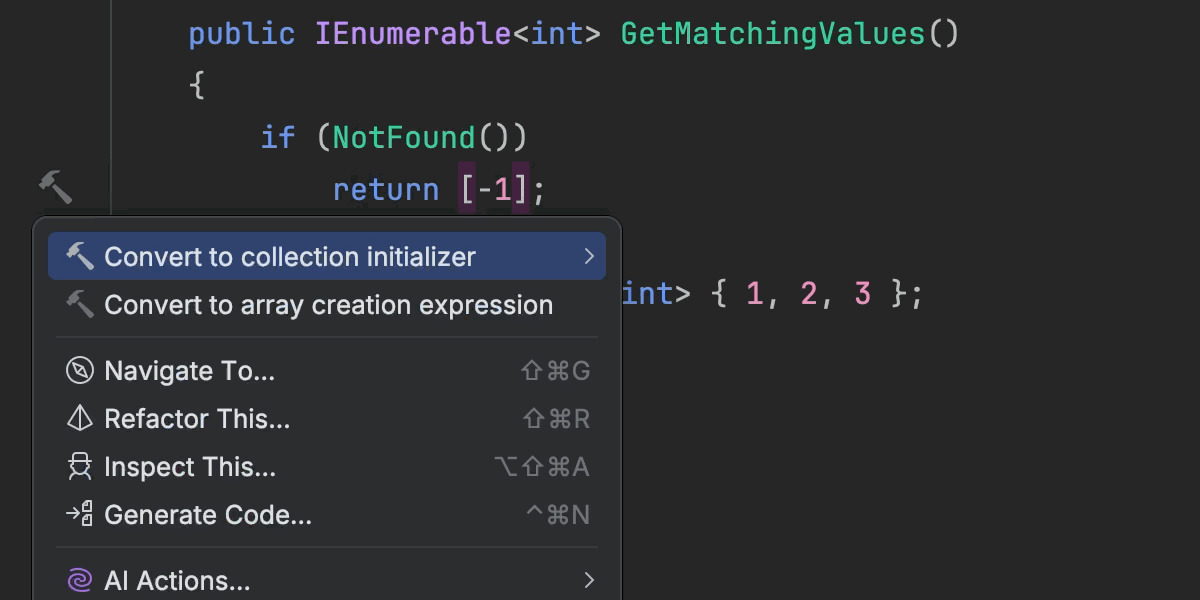 Converting to collections and arrays