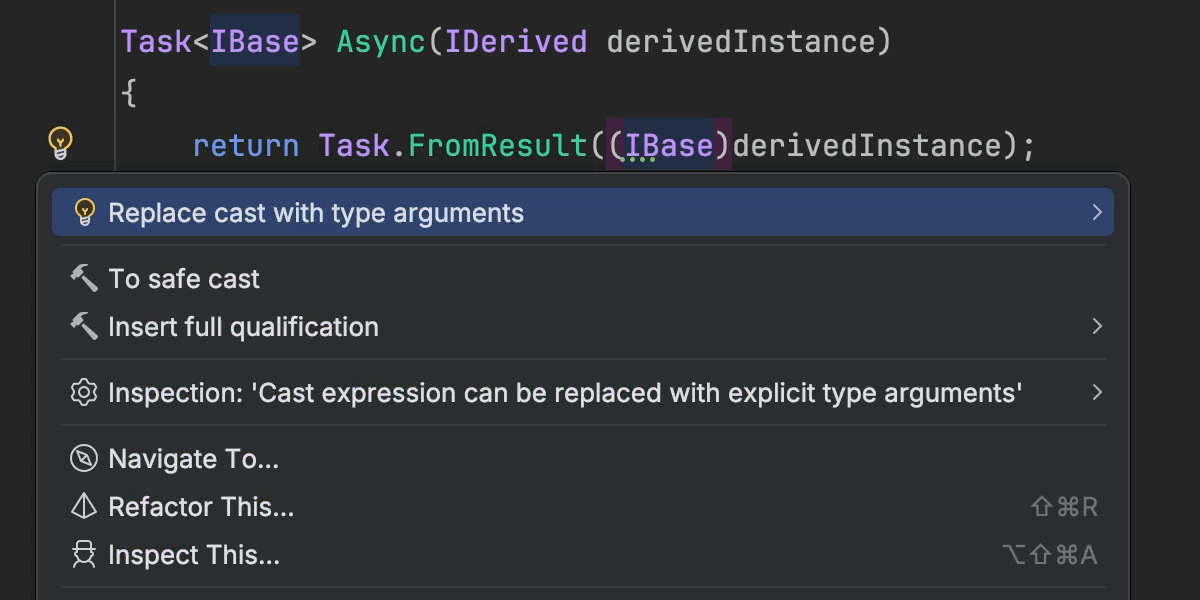 Replacing cast with type arguments