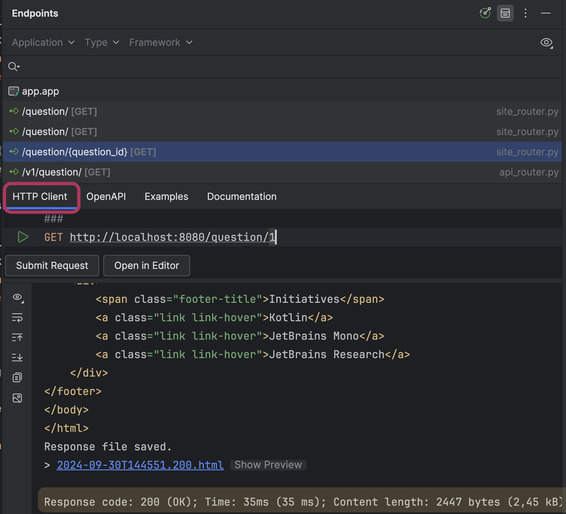 endpoints responses and detection