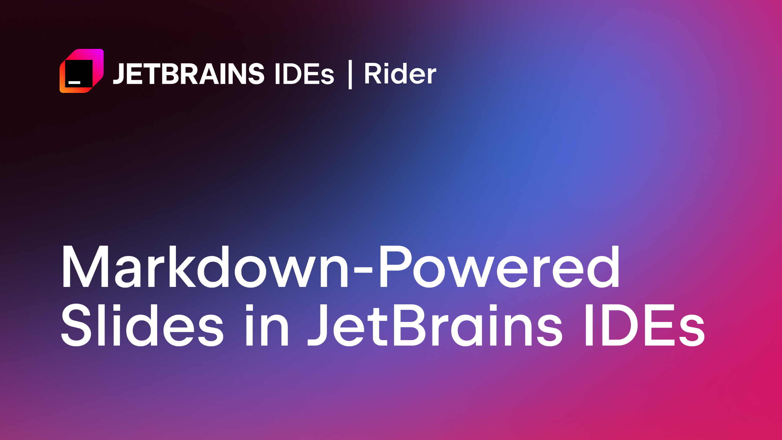 在JetBrains IDE中使用Markdown创建幻灯片