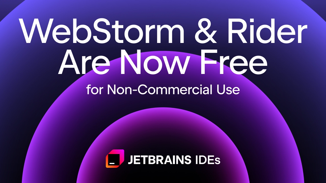 We’re excited to announce a change in our licensing model that we believe will benefit the developer community – WebStorm and Rider are now free f