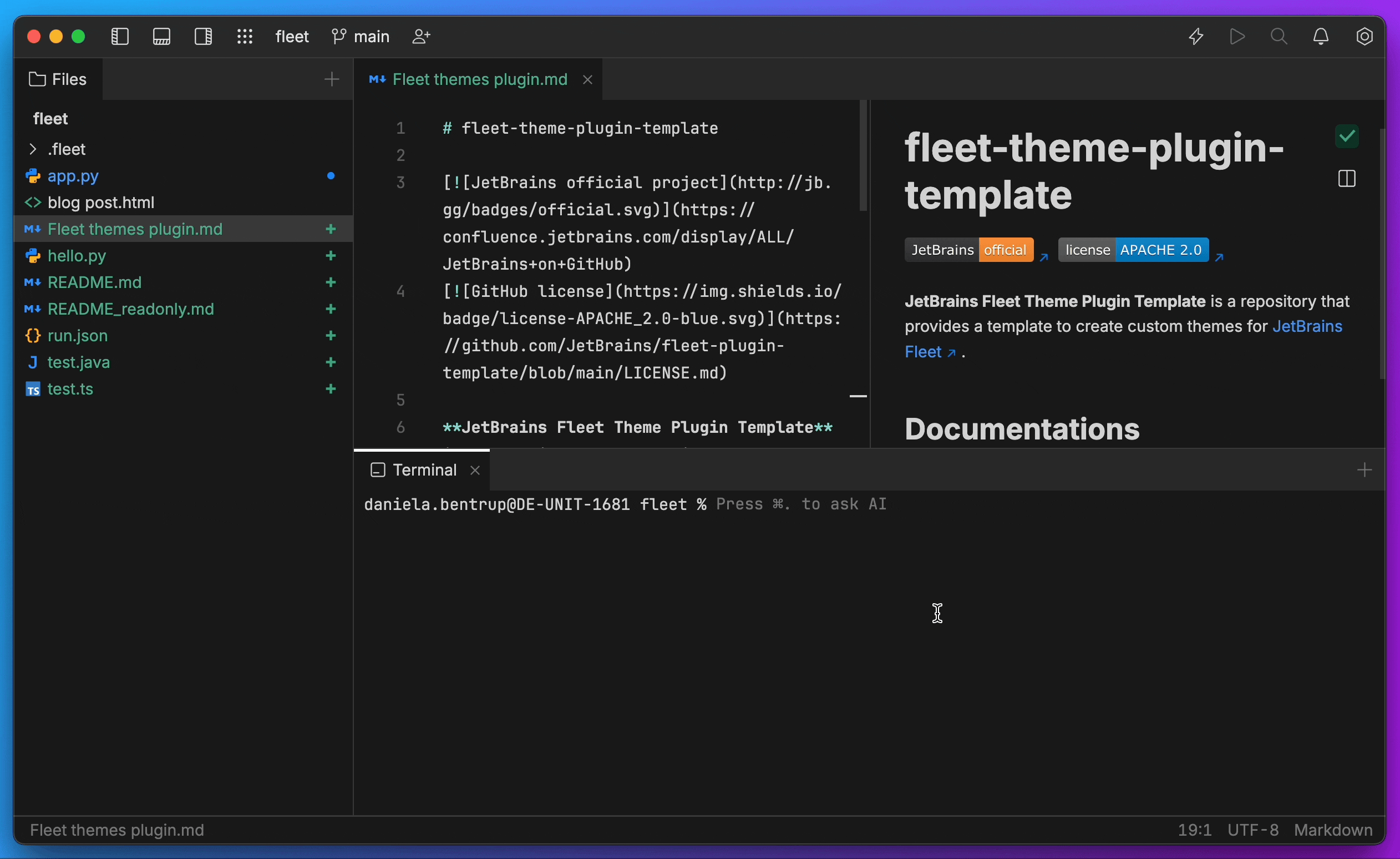 Fleet 1.41: New terminal with profile