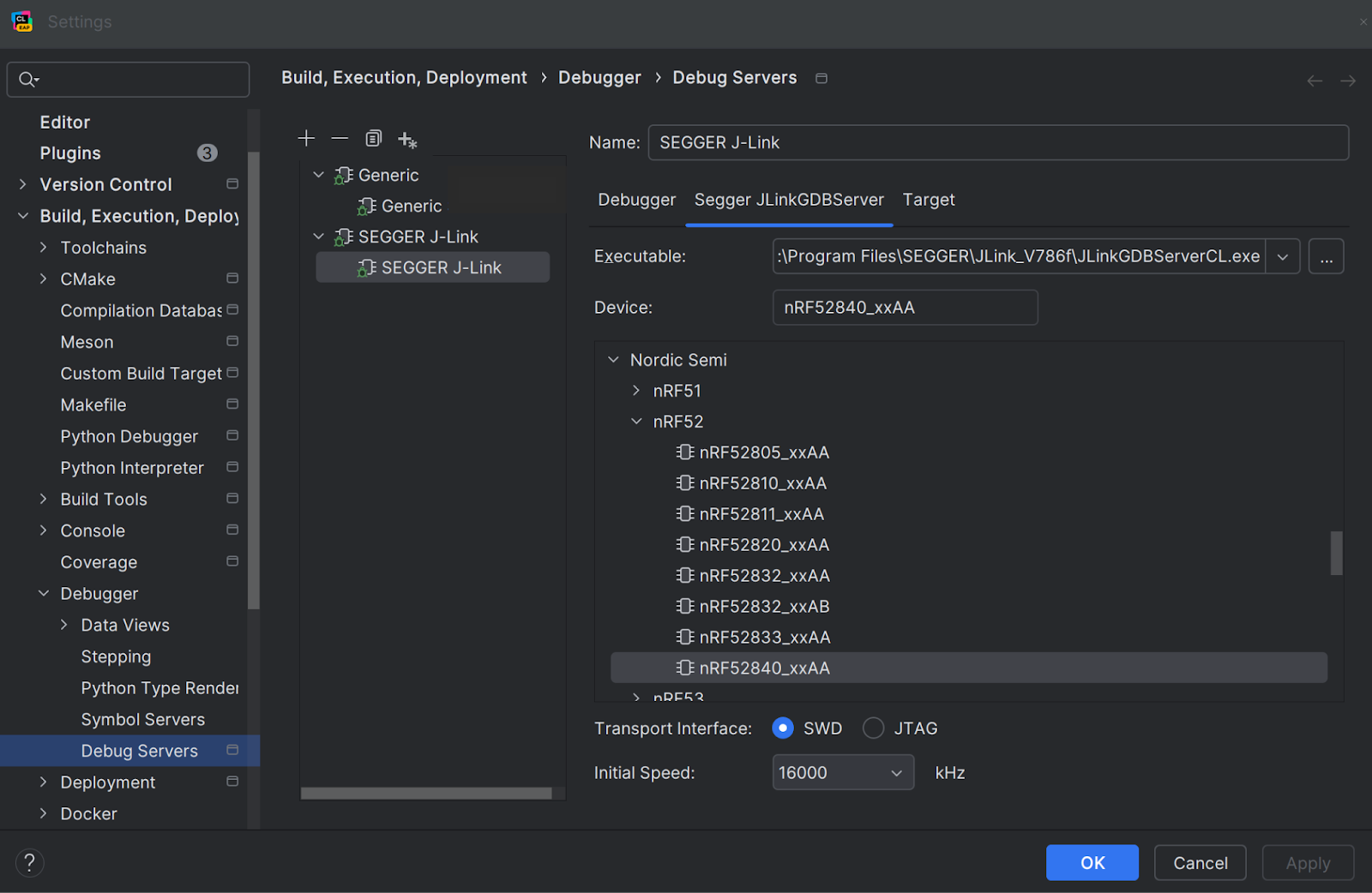 Configuring Debug Servers