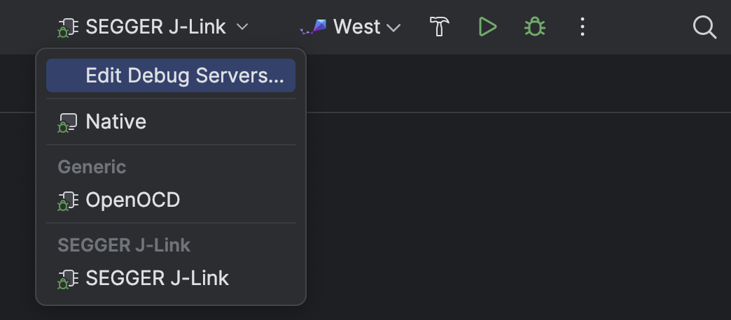 Debug Servers switcher