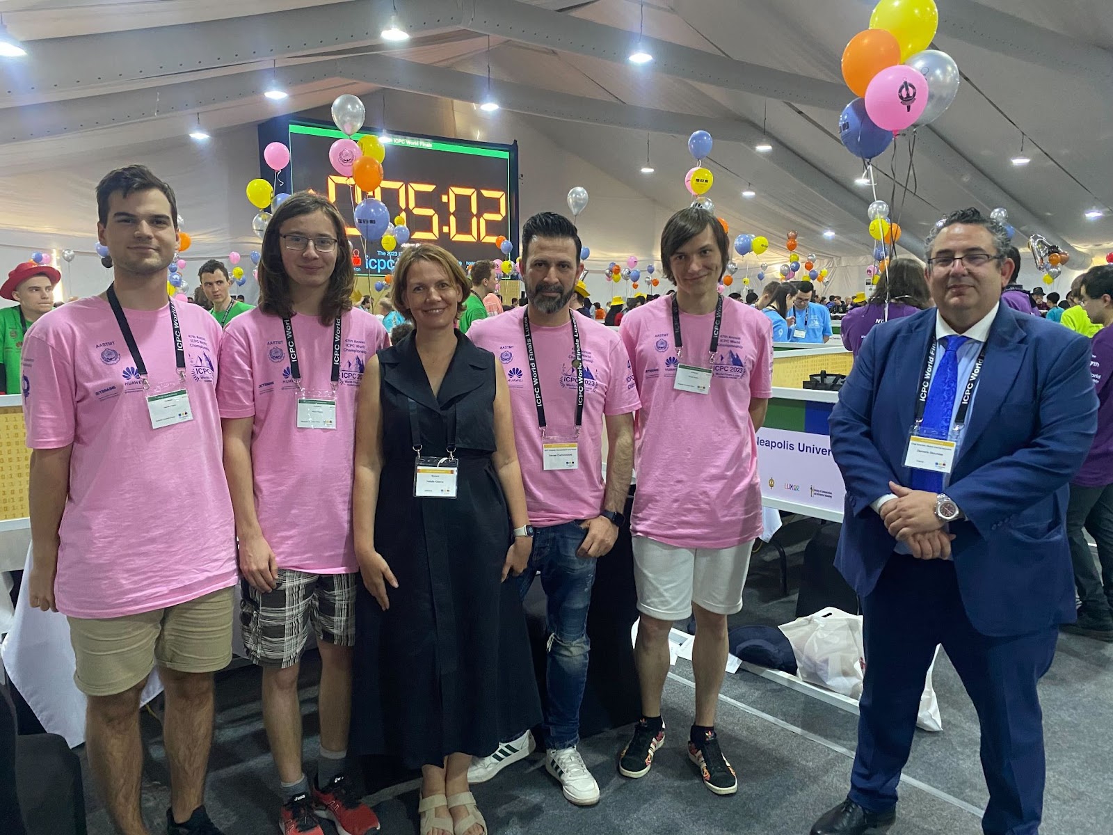 Neapolis University Pafos team with officials