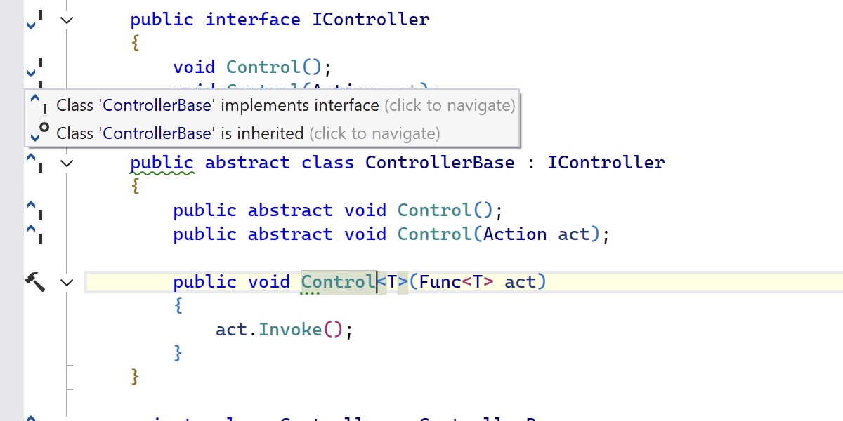 Colorization of classes in type hierarchy popup (ReSharper only)