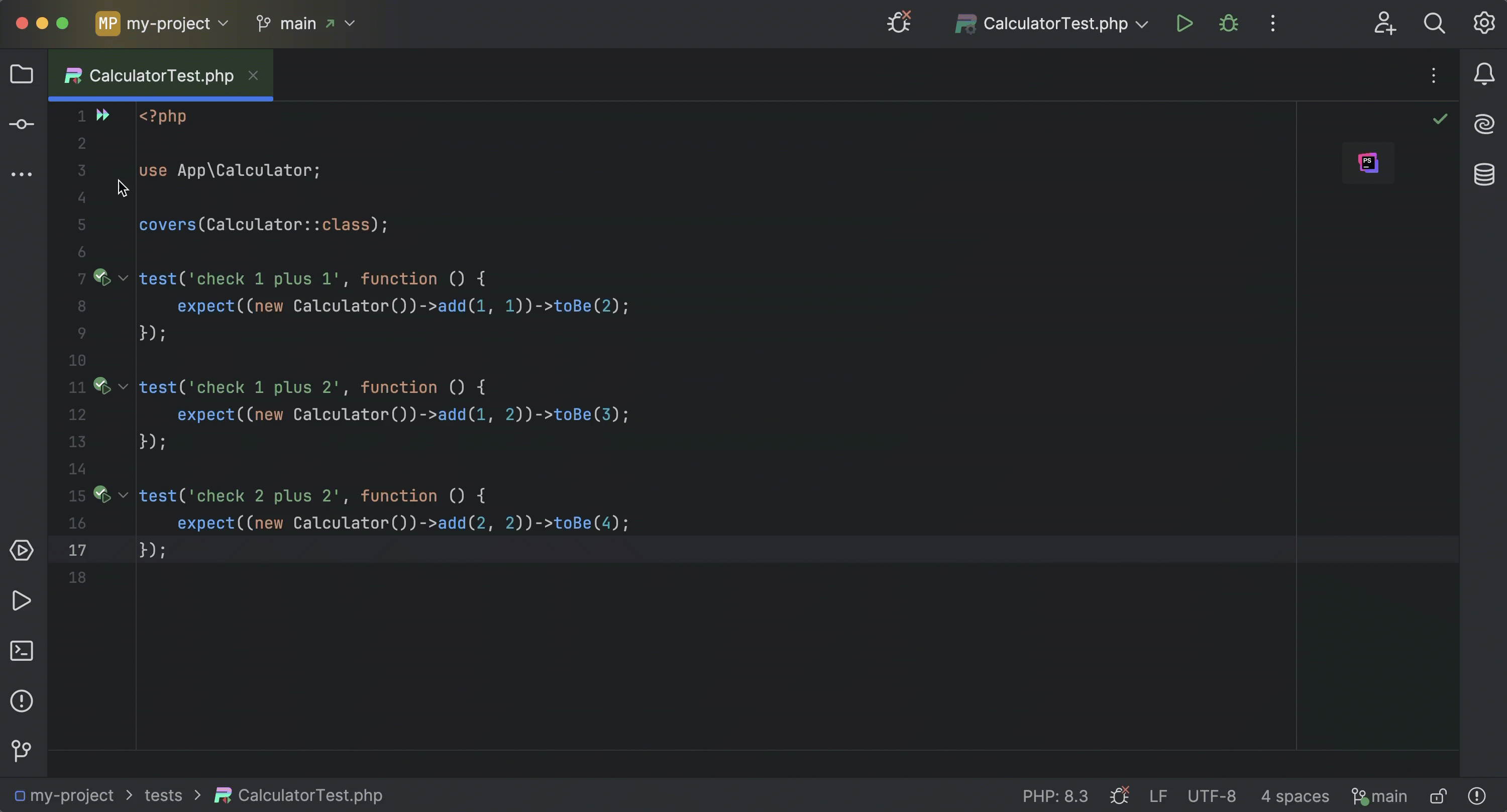 run pest tests with mutation