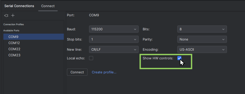 How to enable the Show HW controls option