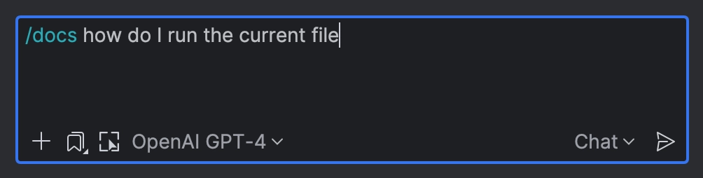 /docs command in the AI Assistant prompt